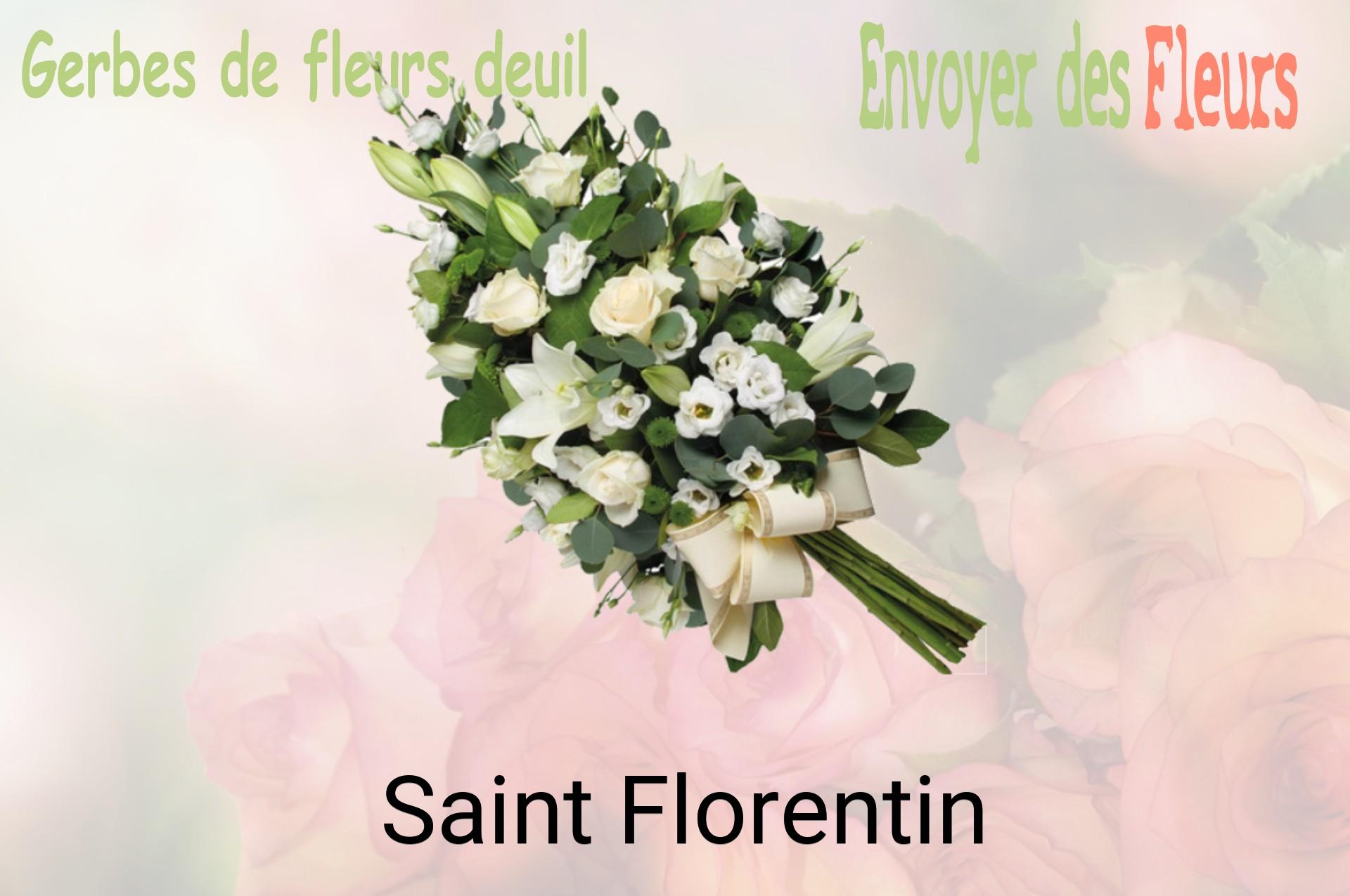 Gerbe de fleurs de deuil livrée à Saint-Florentin